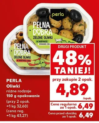 Oliwki zielone w marynacie czosnkowo-ziołowej Perla promocja w Kaufland