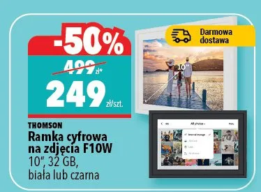 Ramka cyfrowa na zdjęcia F10W 10", 32 GB, biała lub czarna promocja w Biedronka Home