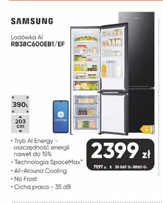 Lodówka AI Samsung RB38C600EB1/EF promocja w Max Elektro