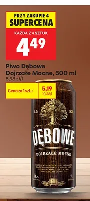 Piwo Dębowe Dojrzałe Mocne promocja w Biedronka
