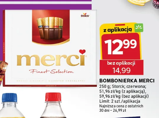 Bombonierka Merci czerwona promocja w Stokrotka