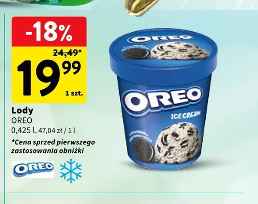 Lody Oreo promocja w Intermarche