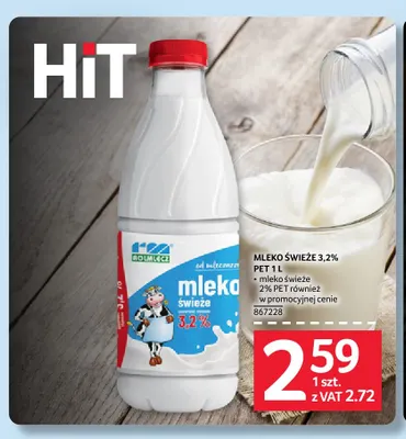 Mleko świeże Rolmlecz 2% promocja w Selgros