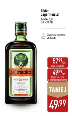 Likier Jagermeister promocja w Aldi