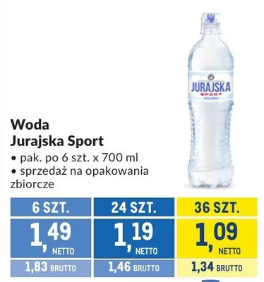 Woda Jurajska Sport promocja w Makro