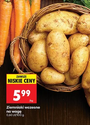 Ziemniaki wczesne na wagę promocja w Biedronka