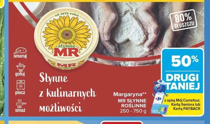 Margaryna MR Słynne Roślinne promocja w Carrefour