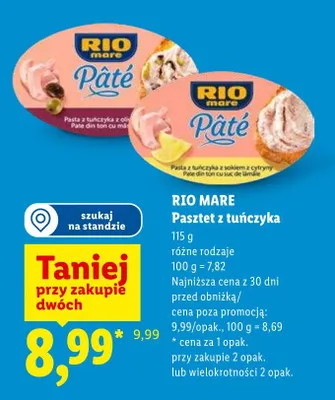 Pasztet z tuńczyka Rio Mare promocja w Lidl