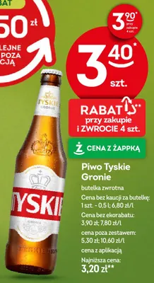 Piwo Tyskie Gronie promocja w Żabka