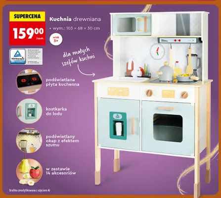 Kuchnia drewniana Elefun promocja w Biedronka