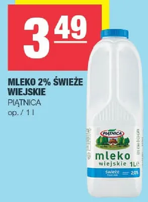 Mleko 2% świeże wiejskie promocja w SPAR