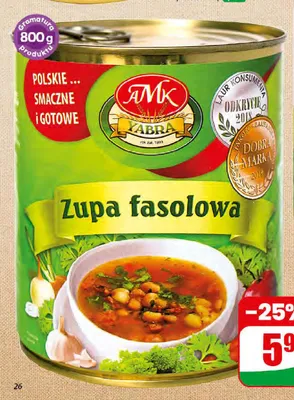 Zupa fasolowa Yabra promocja w Dino
