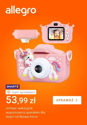 Aparat dla dzieci Renew Force promocja w Allegro