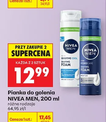 Pianka do golenia różne rodzaje promocja w Biedronka