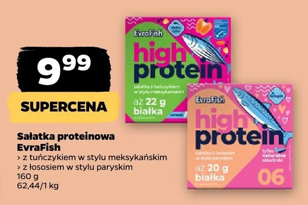 Sałatka proteinowa z tuńczykiem w stylu meksykańskim promocja w Netto