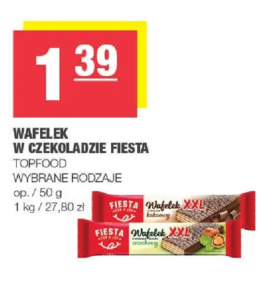 Wafelek w czekoladzie kakaowy Fiesta promocja w SPAR