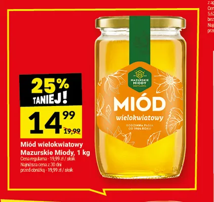 Miód wielokwiatowy Mazurskie Miody promocja w Twój Market