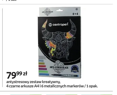 Antystresowy zestaw kreatywny Centropen Anti-Stress Black promocja w Empik