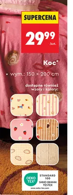 Koc Smukee 150x200 cm promocja w Biedronka