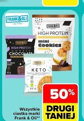 Ciastko High Protein double chocolate Frank & Oli promocja w Carrefour