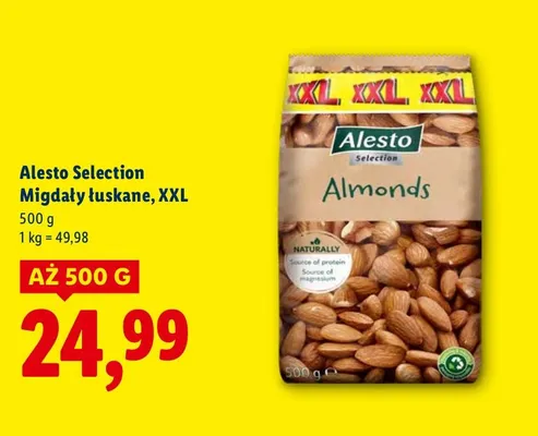 Migdały łuskane promocja w Lidl