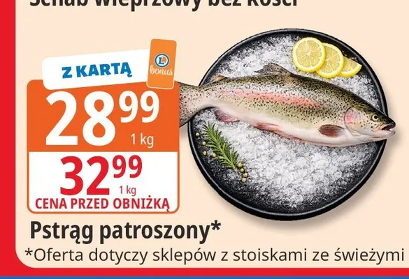 Pstrąg patroszony promocja w Leclerc