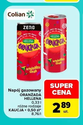Napój gazowany Oranżada Hellena Zero promocja w Carrefour