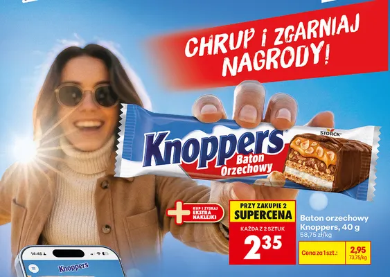 Baton orzechowy Knoppers promocja w Biedronka