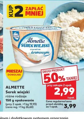 Serek wiejski z twarożkiem kremowym Almette promocja w Kaufland