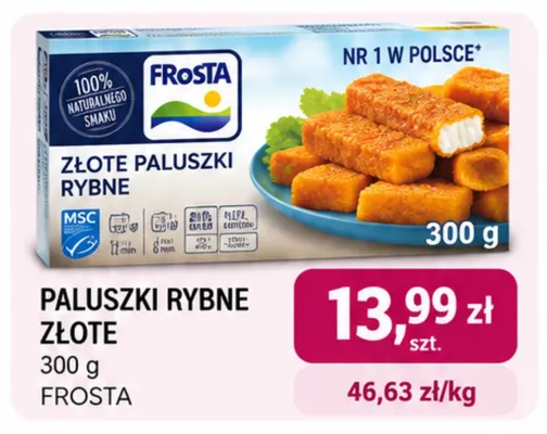 Paluszki rybne złote Frosta promocja w emma MARKET