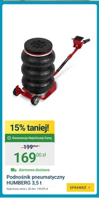 Podnośnik pneumatyczny Humberg 3,5t promocja w ERLI