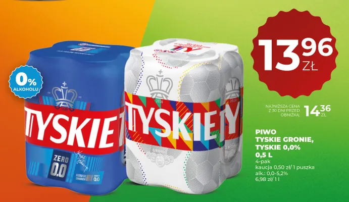 Piwo Tyskie Gronie 4-pak promocja w Duży Ben
