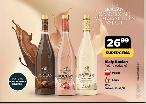 Likier Biały Bocian Kukulki promocja w Netto