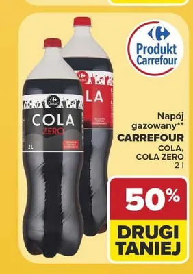Napój gazowany Carrefour Cola Zero promocja w Carrefour