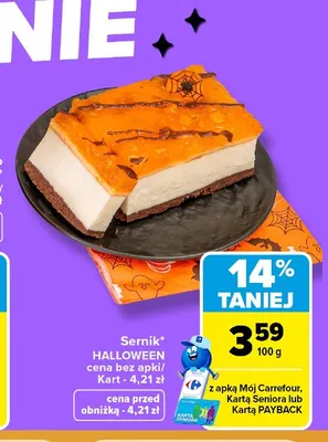 Sernik Halloween promocja w Carrefour