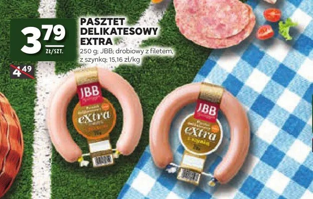 Pasztet delikatesowy extra z szynką JBB promocja w Stokrotka