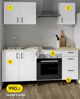 Zestaw 5 szafek kuchennych promocja w Castorama