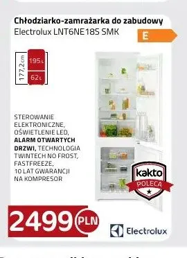 Chłodziarko-zamrażarka do zabudowy Electrolux LNT6NE18S SMK promocja w kakto.pl