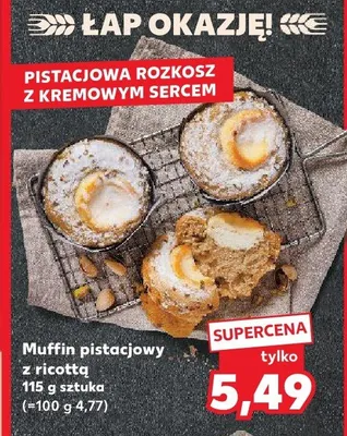 Muffin pistacjowy z ricottą promocja w Kaufland
