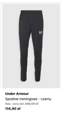 Spodnie treningowe Under Armour czarne promocja w Lounge by Zalando