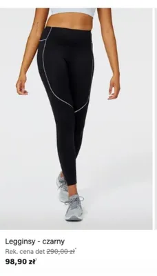 Legginsy New Balance czarny promocja w Lounge by Zalando