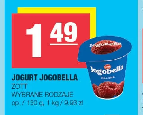 Jogurt Jogobella Zott promocja w SPAR