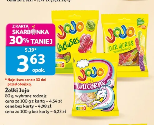 Żelki Jojo Cactuses promocja w Auchan