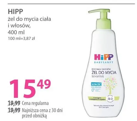 Żel do mycia ciała i włosów  promocja w Hebe