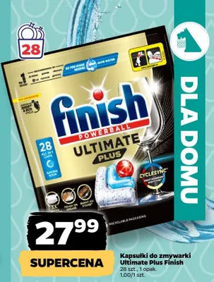 Kapsułki do zmywarki Ultimate Plus Finish Powerball promocja w Netto
