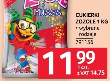 Cukierki Zozole 1 kg promocja w Selgros
