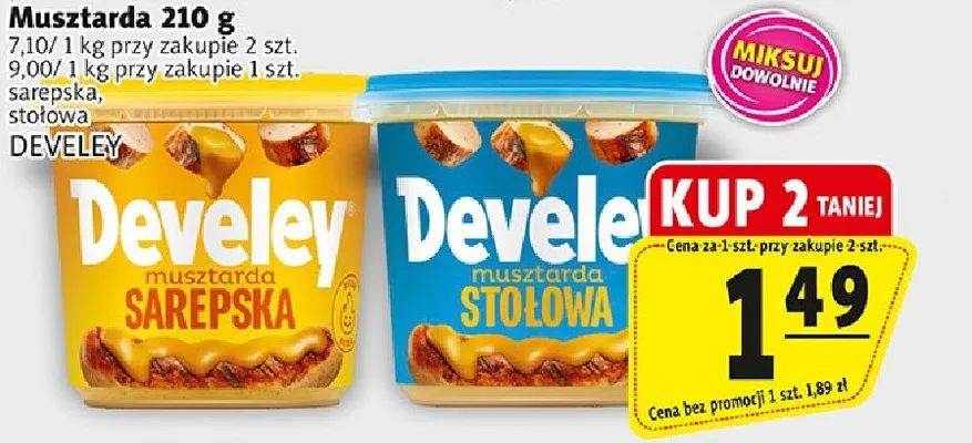 Musztarda sarepska/stołowa 210g promocja w Prim Market