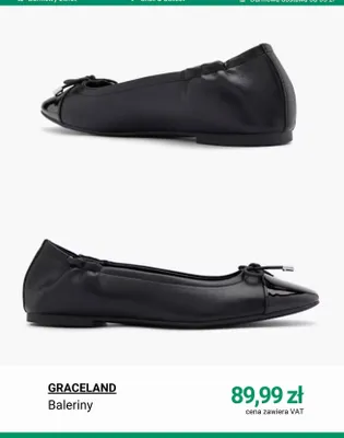 Baleriny GRACELAND promocja w Deichmann