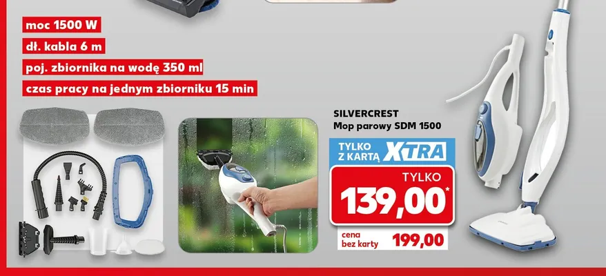 Mop parowy Silvercrest Sdm 1500 promocja w Kaufland