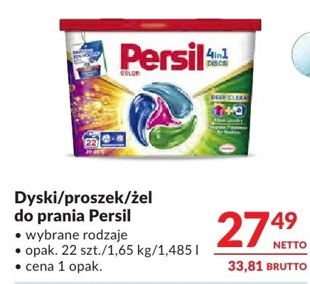 Dysk/proszek/żel do prania Persil wybrane rodzaje promocja w Makro